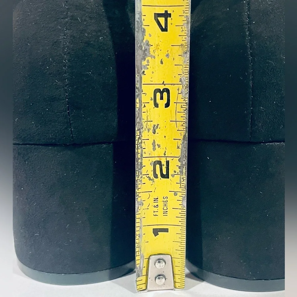 Lane Bryant Dream Cloud Black Faux Suede Pointy-Toe Block-Heel Shoes | 9W | NWT